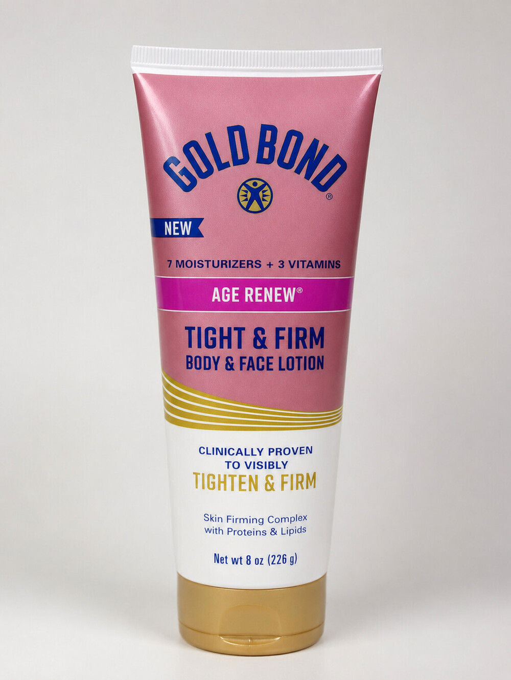 GOLD BOND AGE RENEW TIGHT & FIRM BODY & FACE LOTION MOISTURIZER 8 OZ